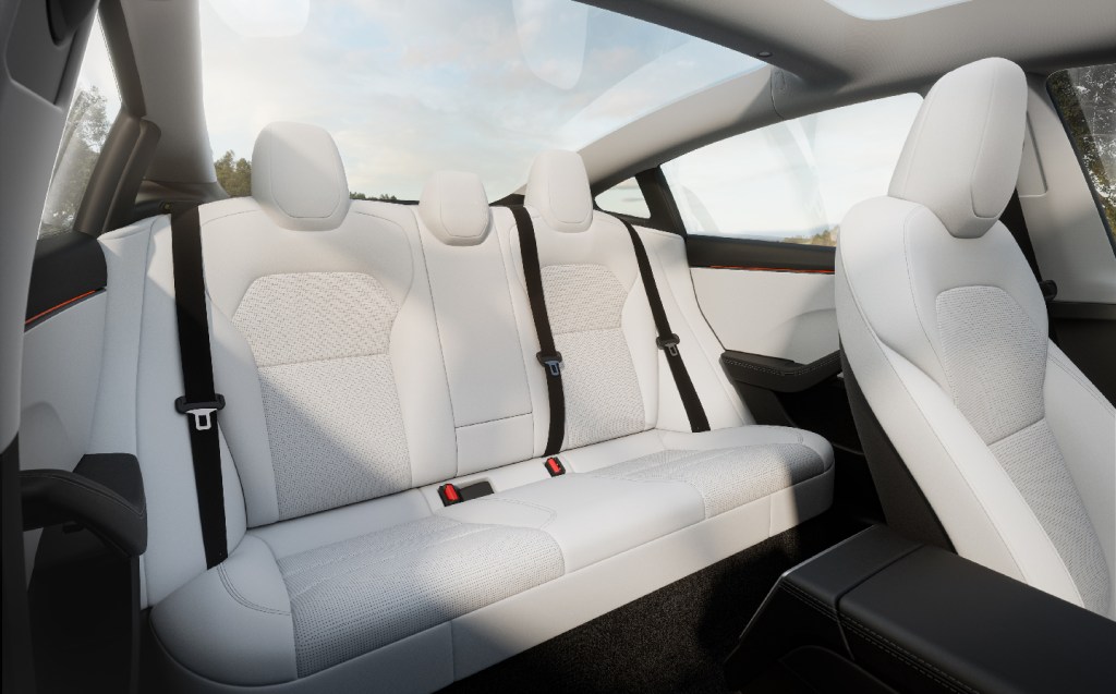2024 Tesla Model 3 rear seats